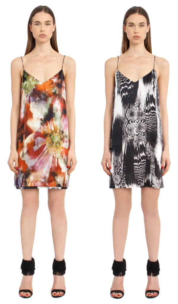 The Reversible Silk Slip   Hothouse Floral | Venom Black