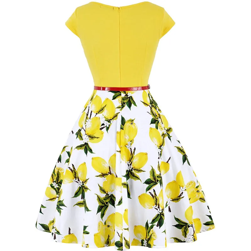 VenusFox Vintage Retro 50s Floral Pin up dress