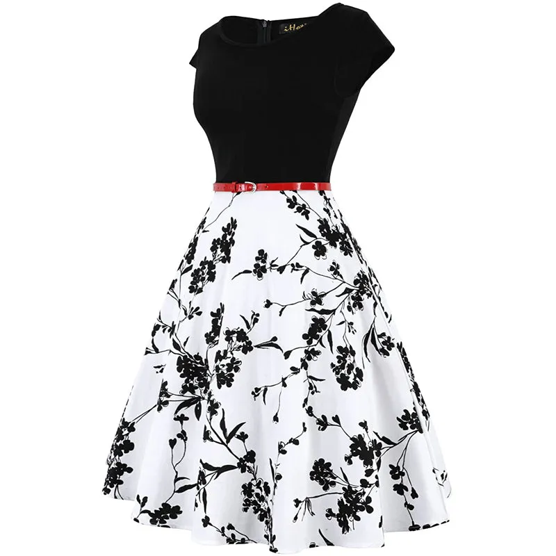 VenusFox Vintage Retro 50s Floral Pin up dress