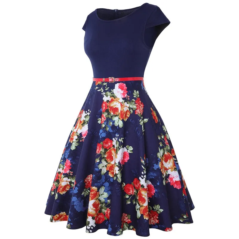 VenusFox Vintage Retro 50s Floral Pin up dress