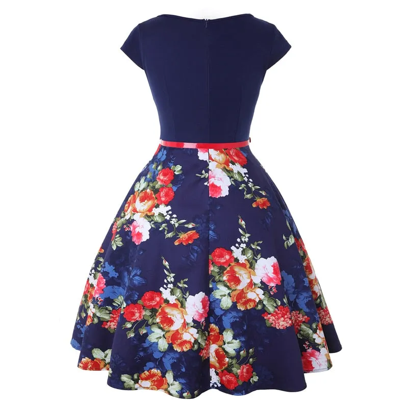 VenusFox Vintage Retro 50s Floral Pin up dress