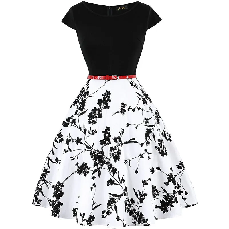 VenusFox Vintage Retro 50s Floral Pin up dress