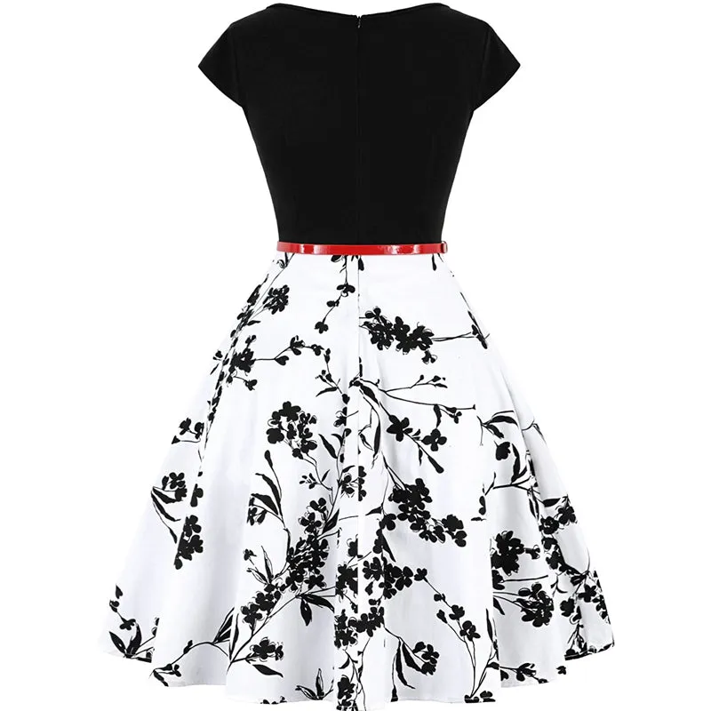 VenusFox Vintage Retro 50s Floral Pin up dress