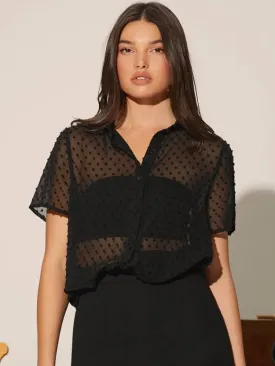 Versatile Black Short Sleeve Shirt