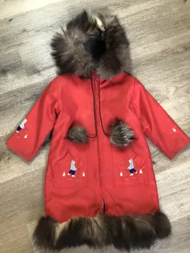 Vintage Children’s Red Northern Parka, Made in Canada SOLD