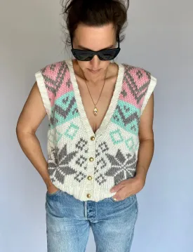 Vintage Hand-Knitted Sweater Vest