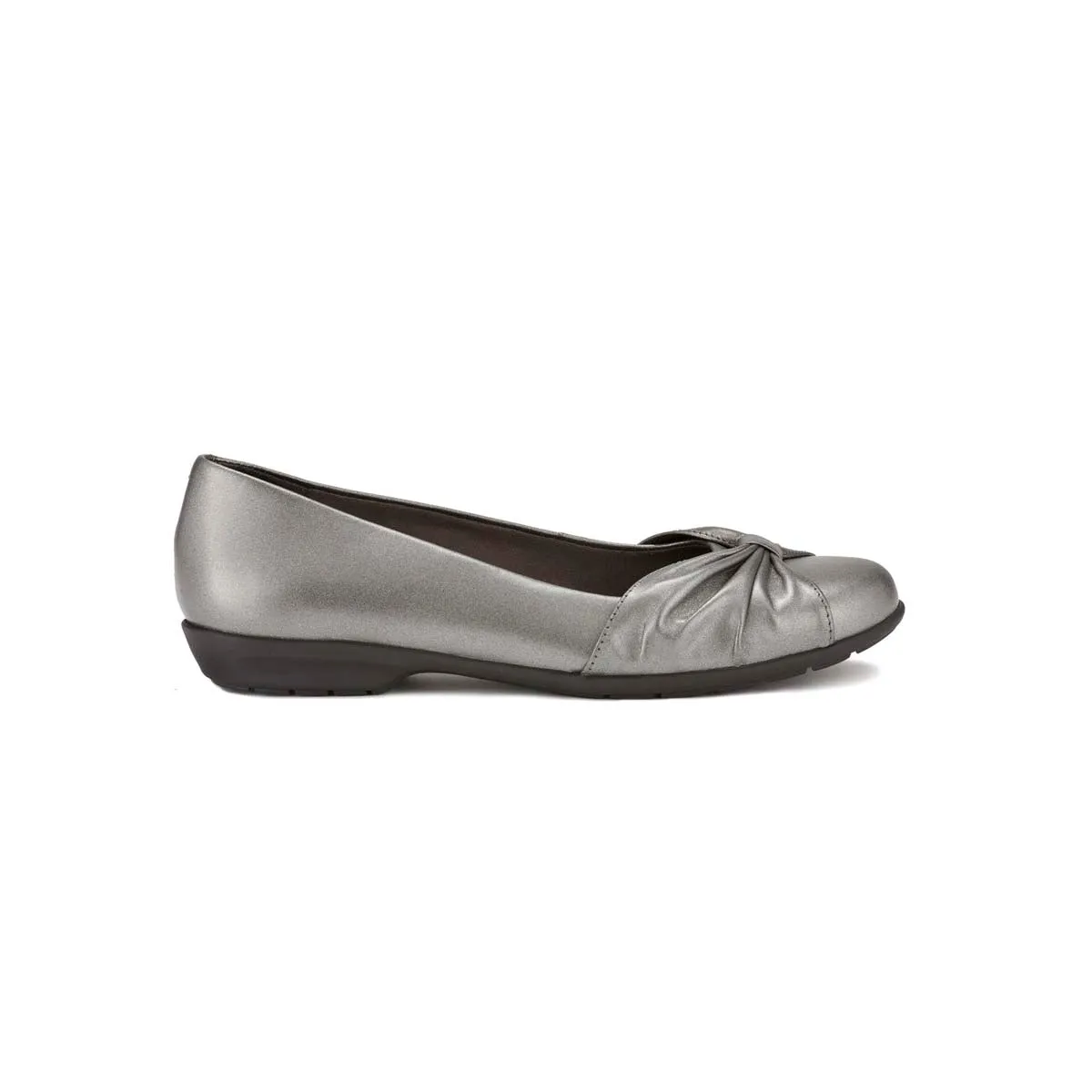 Walking Cradles Wc Fall Women Slip-on Flat In Pewter Metallic Leather