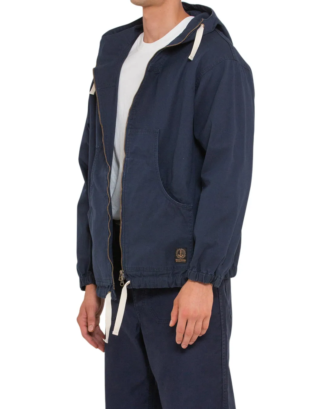 Waxed Landing Parka - Navy