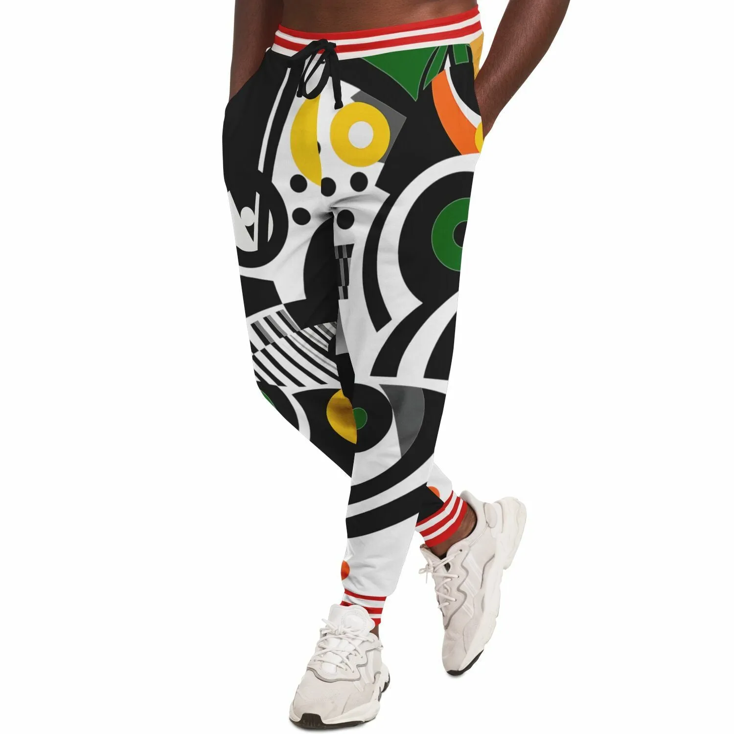 Zebra in African Abstract Short Sleeve Eco-Poly Unisex Joggers