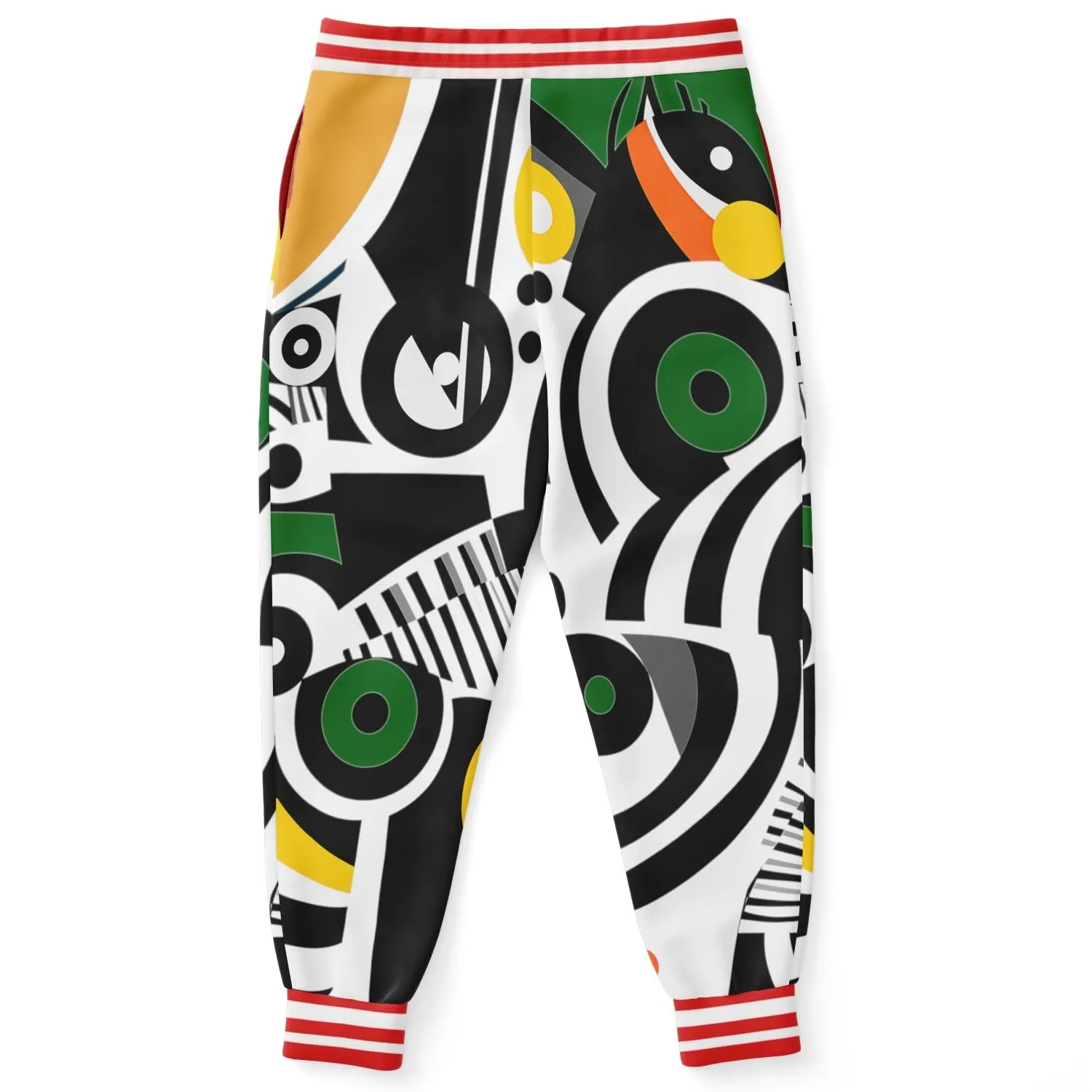 Zebra in African Abstract Short Sleeve Eco-Poly Unisex Joggers