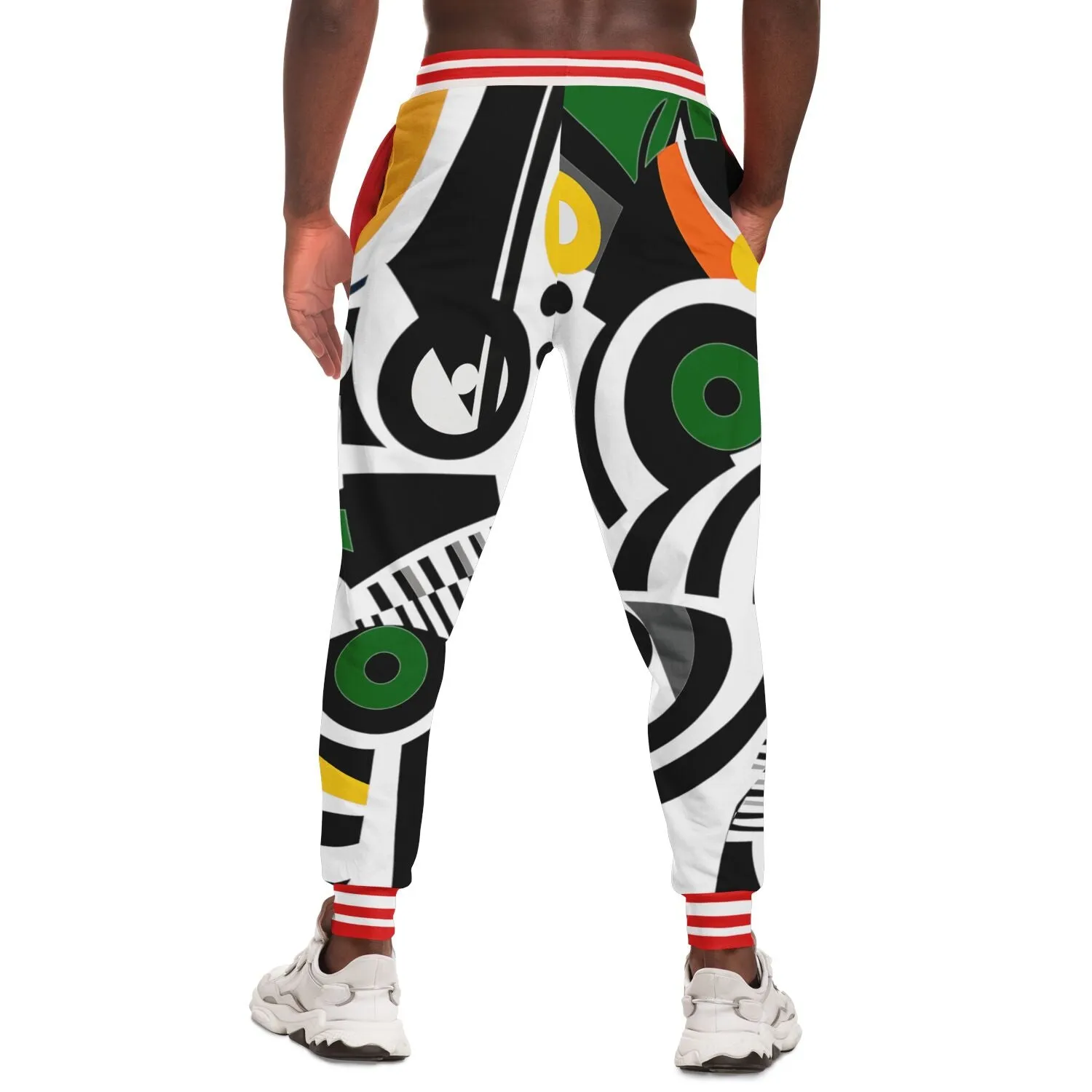 Zebra in African Abstract Short Sleeve Eco-Poly Unisex Joggers